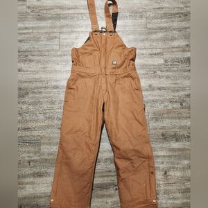 LIKE NEW Key Brown Insulated Overalls with Black Lining